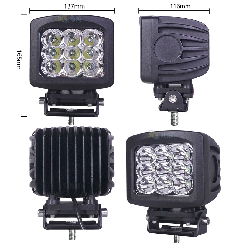 7 pulgadas cuadrado LED90W luz de trabajo de la lámpara del coche proyector de alto brillo off-road vehículo Searchlight lámpara modificada Shell