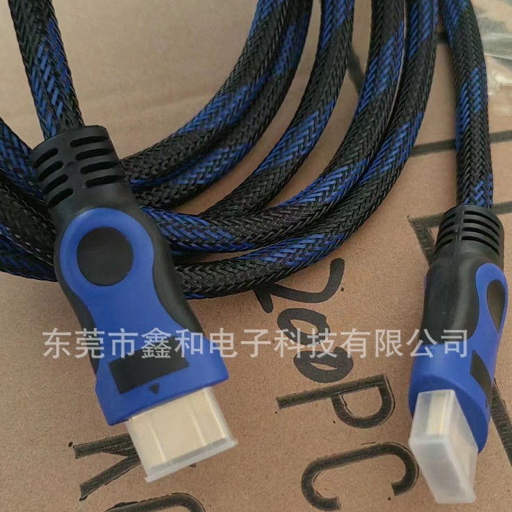 メーカーのカスタマイズされたスポットニュートラルバージョン 1.4 金メッキ HDMI 高解像度ケーブル青と黒のネットワーク TV マッチングケーブルコンピュータ周辺機器|undefined