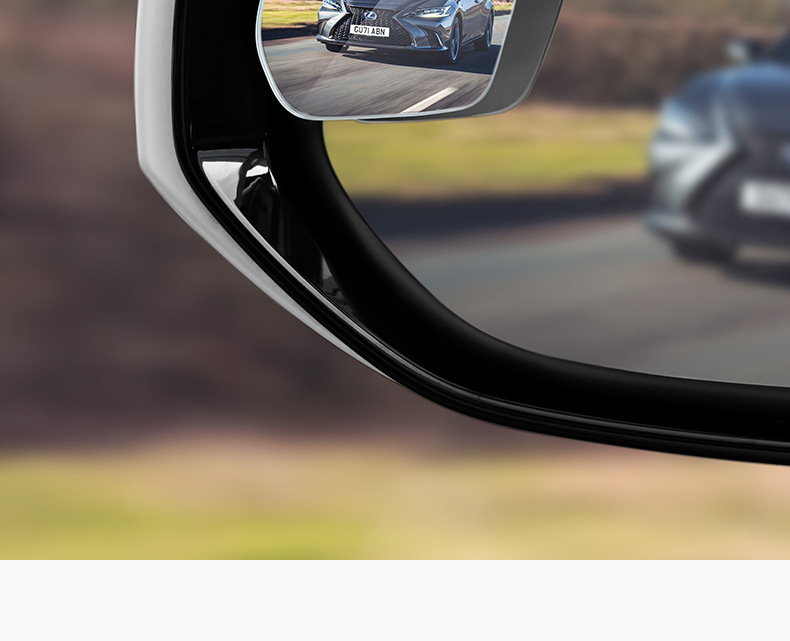 Car rearview mirror blind spot auxiliary mirror, ultra-clear 360-degree panoramic wide-angle suction cup type