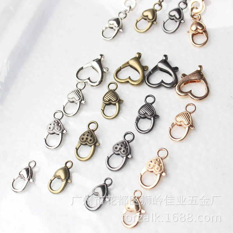 Pendant heart-shaped heart shaped, metal bag accessory