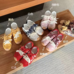 牛皮版~7cm厚底内增高鞋子复古歪头鸳鸯带休闲运动鞋女阿甘德训鞋