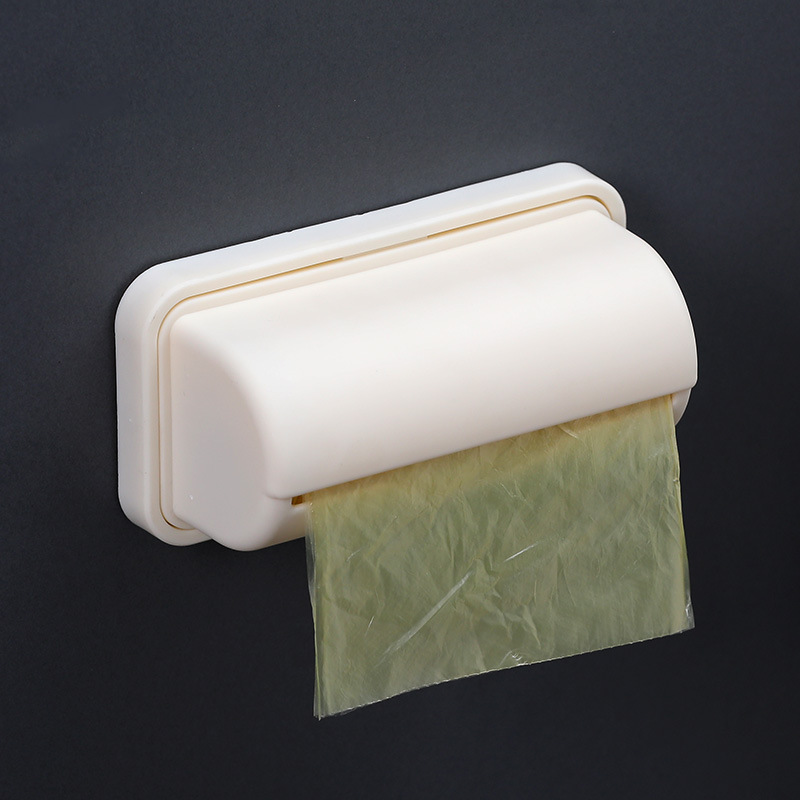 Bolsa de basura de cocina artefacto de almacenamiento extraíble creativo montado en la pared bolsa de plástico sin perforaciones bolsa de basura en caja de almacenamiento