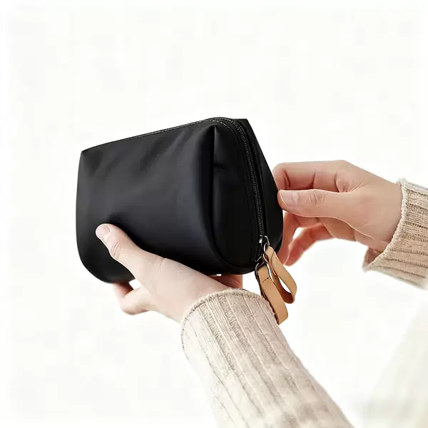 Cosmetic Bag Foldable Portable Women's Travel Makeup Pouch Hand-Held Lipstick Toiletry Storage Bag Small Coin Purse