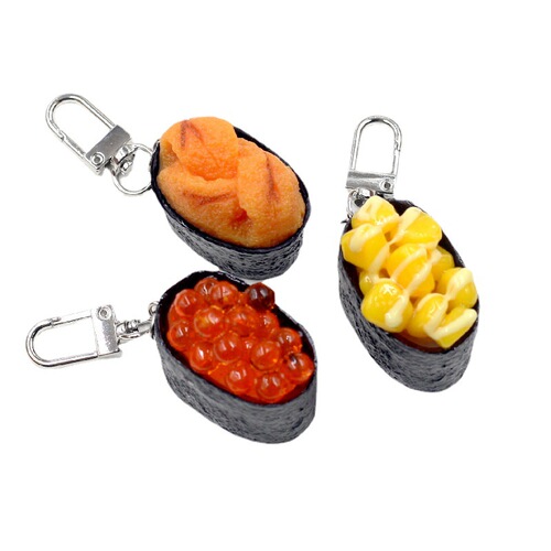 Simulated food Japanese small fish roe sushi keychain Japanese creative bag pendant decoration gift gift