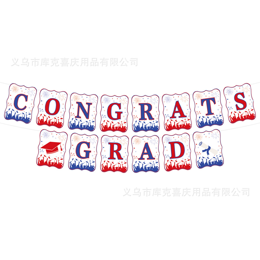 2025 temporada de graduación roja y azul fiesta decoración de la fiesta de graduación bandeja de papel desechable tazas de papel toallas de papel cubiertos