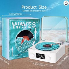 クロスボーダー英語版聴海白騒音無線時計レトロbluetooth KAW00小型スピーカー投影雰囲気感