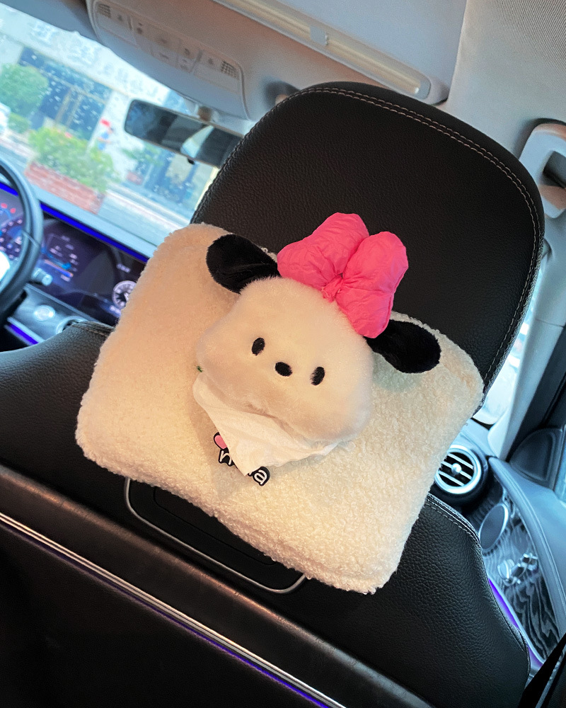 Caja de toallas para automóviles lindas muñecas de dibujos animados red panda rojo toallas para automóviles alquileres de automóviles interior caja de toallas para sombrillas