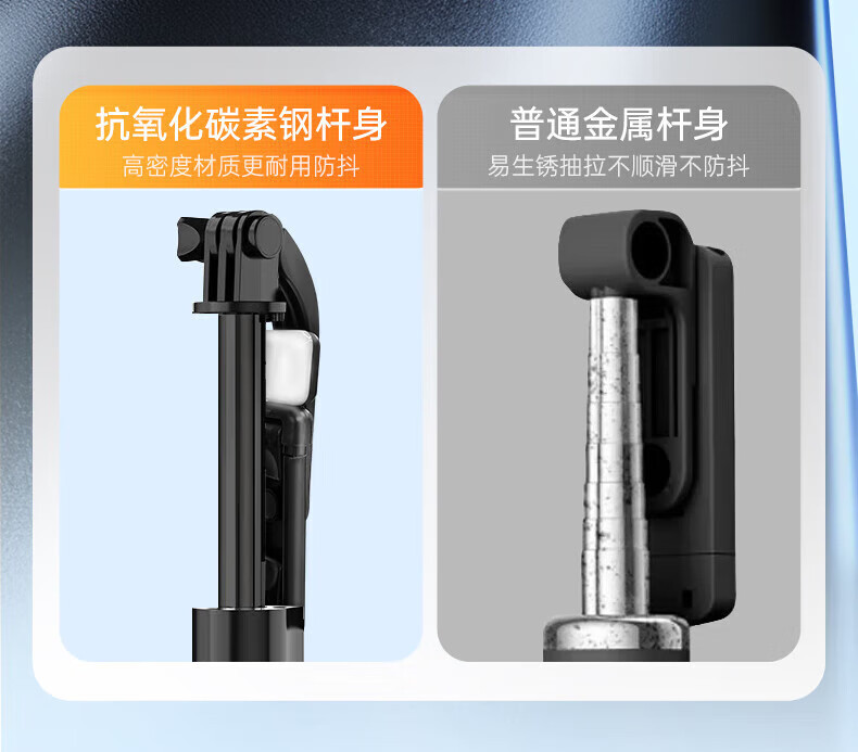 R1 Selfie Stick Phone Multi-function Support Stand Bluetooth Remote Control Telescopic All-in-One Live Streaming Stand Mini Artifact Portable