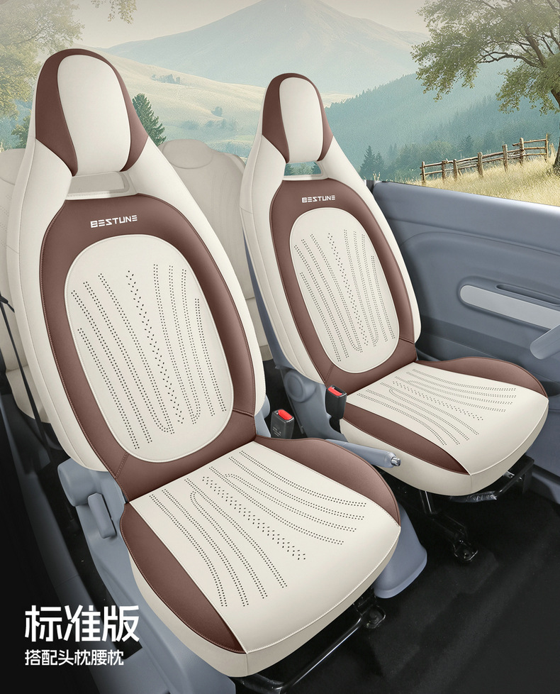 2025 Pentium Pony Special Suede Leather Saddle Pad, Wear-Resistant and Comfortable for All Seasons, Cartoon Car Seat Cushion and Seat Cover