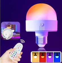 RGB可充电磁吸LED球泡灯泡调光七彩变光螺口LED氛围球泡灯
