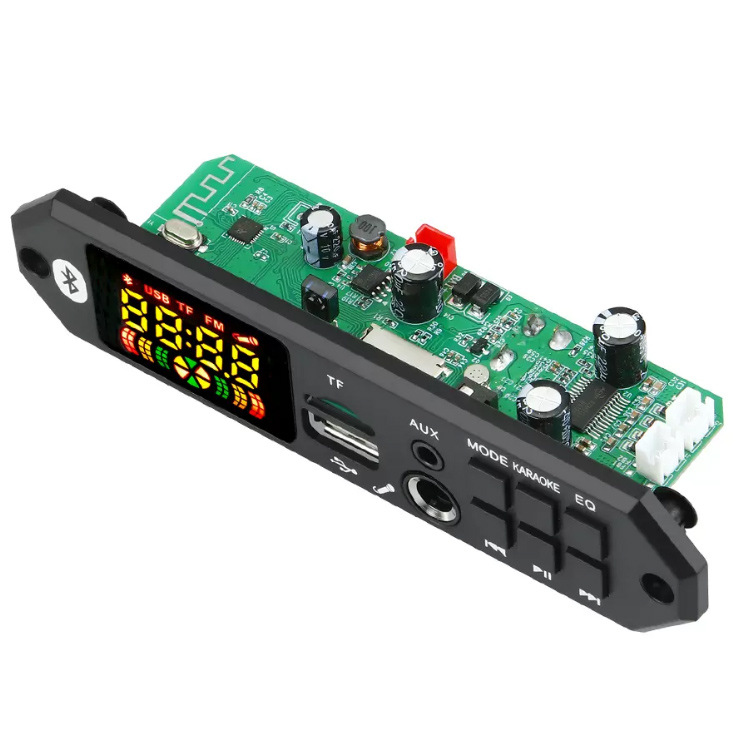 Nuevo 24V con amplificador de potencia 2 * 40W Bluetooth K canción MP3 placa decodificadora con grabación de llamadas sin pérdidas placa base Bluetooth 5.0