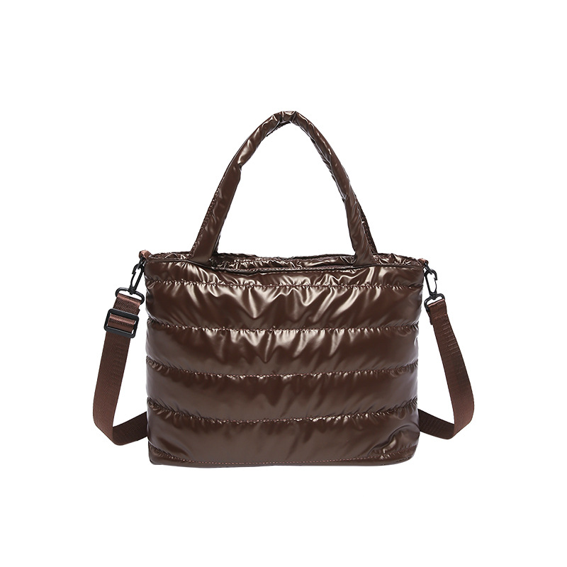 Bolso de mujer de algodón 2023 otoño y invierno nuevo bordado bolso de hombro de algodón espacial de moda brillante bolso de mujer