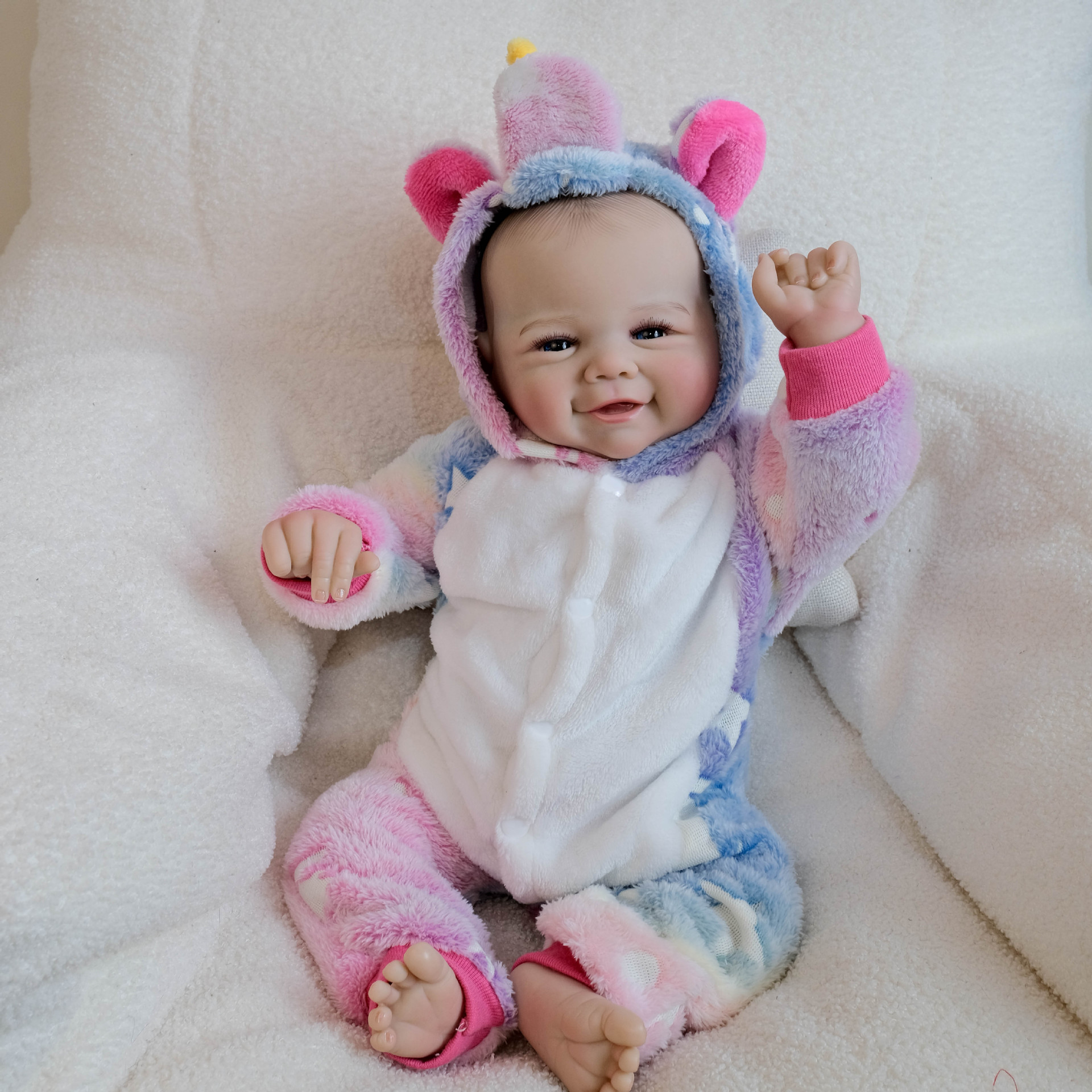 NPK 19 pulgadas unicornio mono muñeca vivienne para niños regalos de Navidad