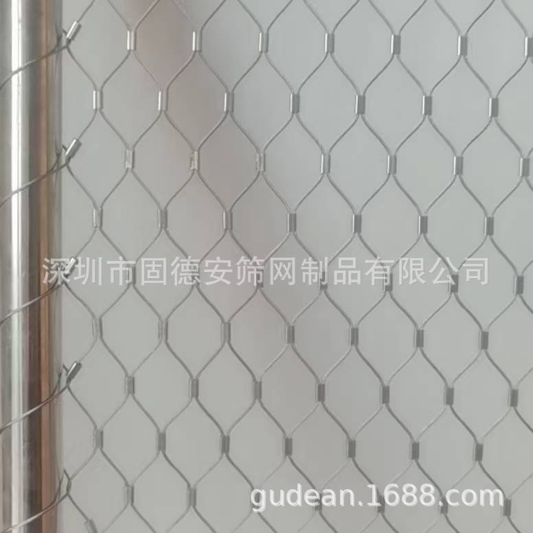绳网卡扣绳网 编织绳网不锈钢防坠网 不锈钢装饰网动物园围网 动