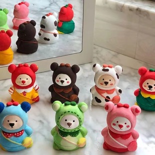 Wholesale Mini Plaster Doll Coloring Crow Painting DIY Coloring Backpack Bear Stitch Cinnamon Dog Kuromi