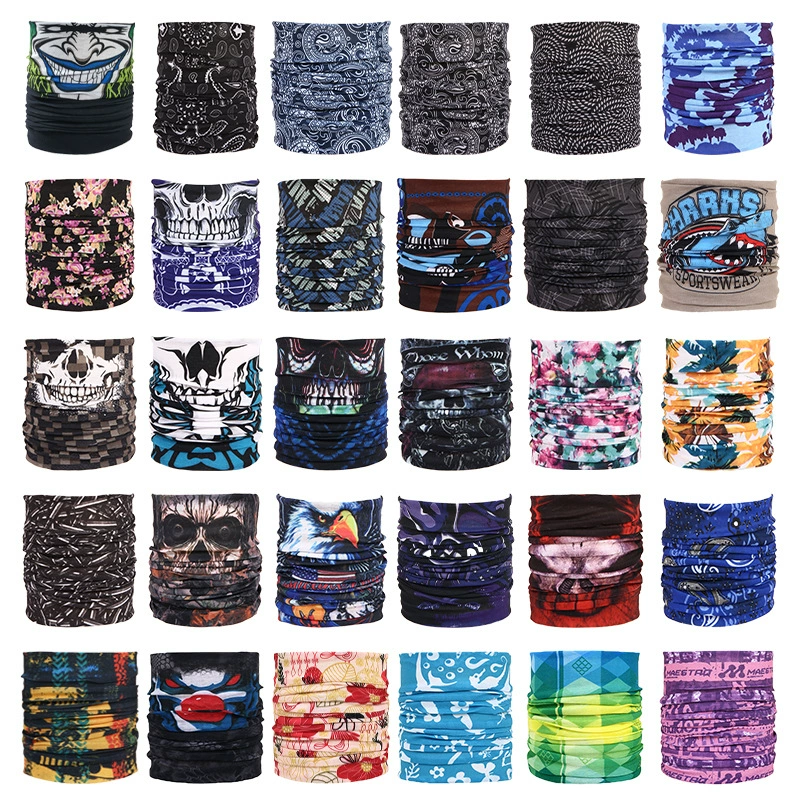 骑行面罩保暖围脖 万圣节道具骷髅头百变面巾 无缝多功能魔术头巾