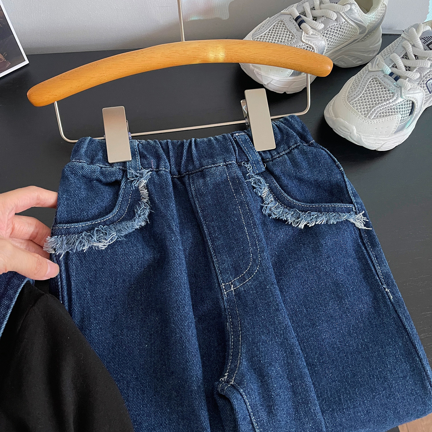 2023 New Korean Girls' Cowboy 3-Piece Base Shirt Baby Autumn Set 67209_voghion.com