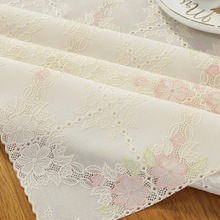 桌布防水防烫防油免洗蕾丝PVC餐桌布北欧茶几桌垫书桌ins学生布艺