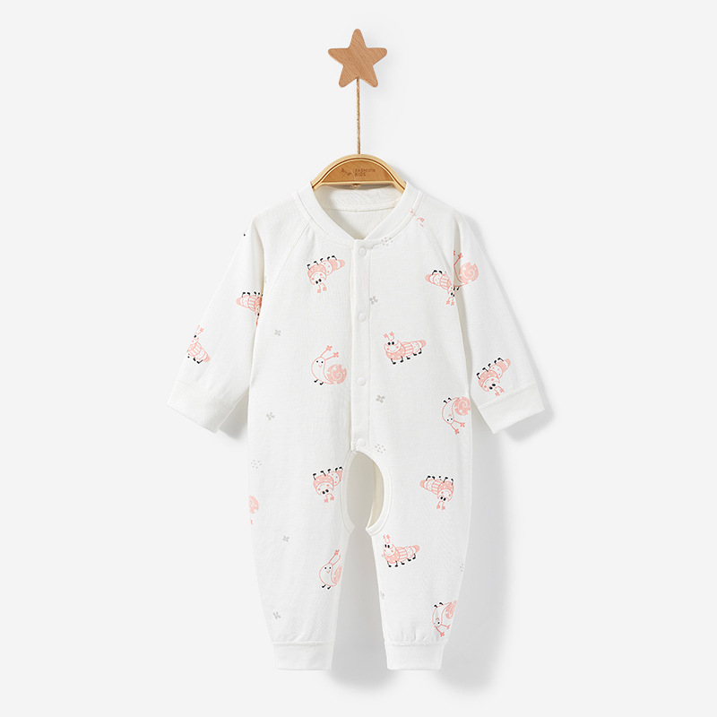 Mono para bebé para primavera, otoño e invierno, ropa de dormir de algodón con abertura en la entrepierna para recién nacidos, pelele cálido unisex, traje para gatear, ropa de bebé.