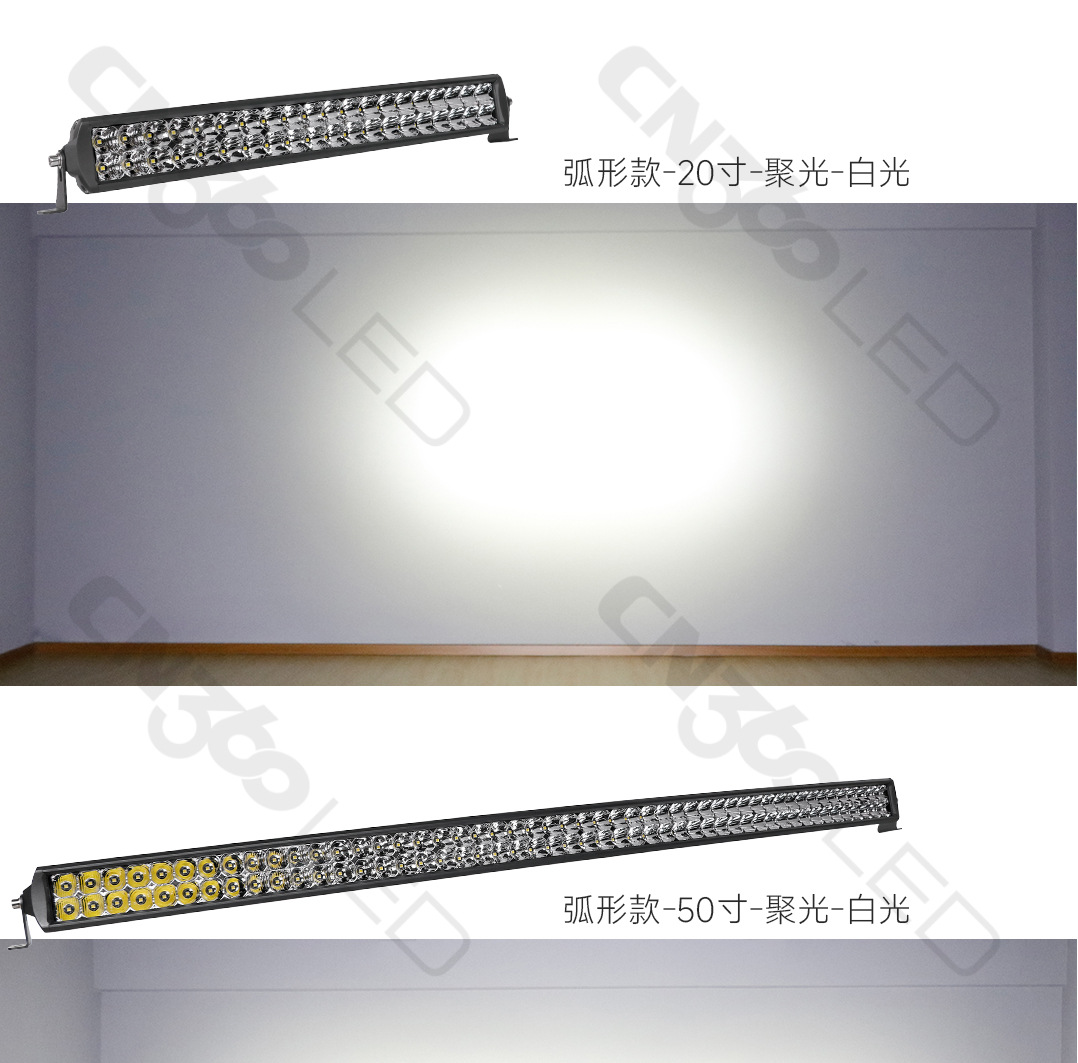 Cn360 49 Models of Long Strip Led Work Lights with High Power, Suitable for Retrofitting on Car Roof, Front Grille, Front Bumper, and Engine Hood