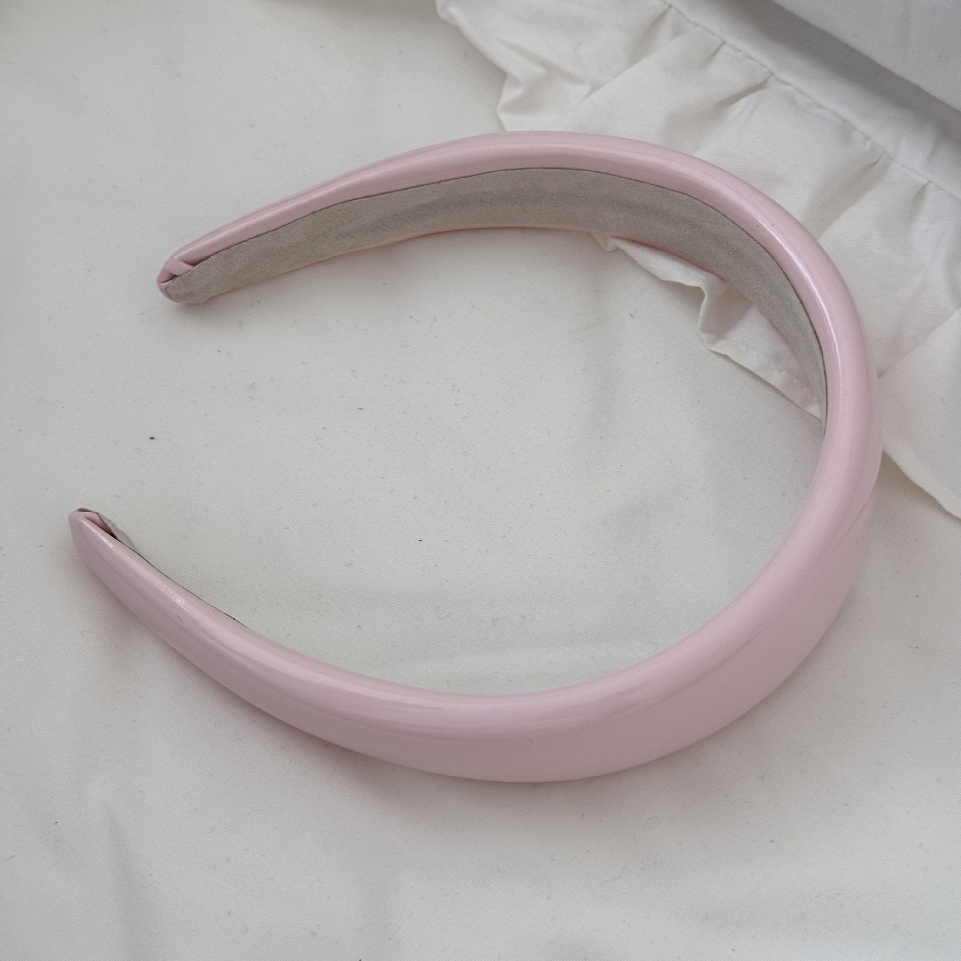 Korean style leather sponge hair band, French high top and wide edge hair clip headband, pressure hair accessory, versatile hair accessory undefined