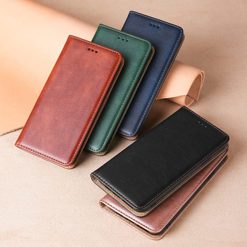 Suitable for Galaxy M31S Flip Phone Leather Case Customized Moto G8 Plus Pure Color Magnetic Protective Case