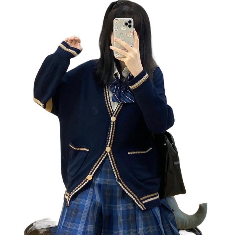 봄과 가을 일본 학교의 오리지널 JK 유니폼 스웨터 풀 세트
