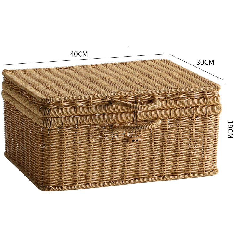 Straw Japanese storage box, woven accessory, storage system