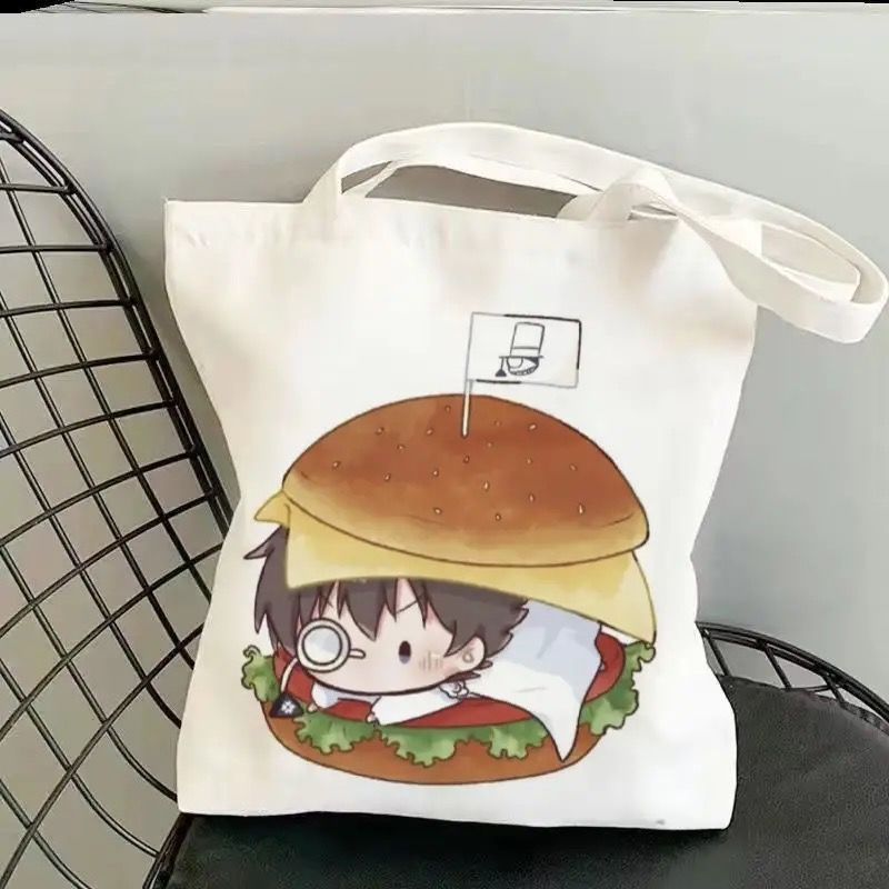 Conan alrededor de los estudiantes bolsas de lona animación de dos dimensiones de gran capacidad de alto valor para salir al trabajo bolsas de hombro bolsas de estudio