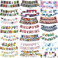 クロスボーダー人気漫画フラッグ子供誕生日パーティーアレンジ横断幕アニメキャラクター魚尾旗アルファベット角旗