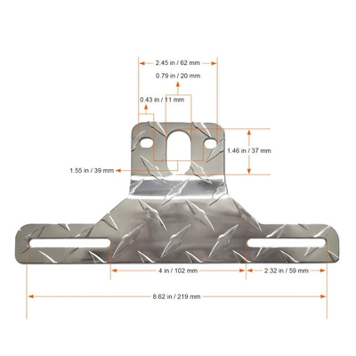 Light Aluminum – Fángchē License plate lamp