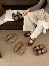 软底森系圆头玛丽珍单鞋小皮鞋女松弛感百搭复古大头奶奶鞋勃肯鞋