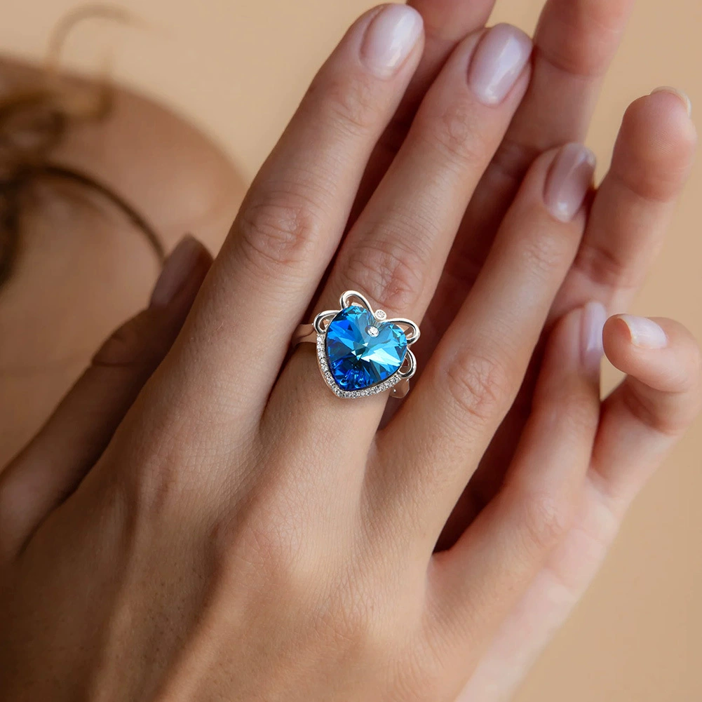 Новинка May’s Shangda новые элементы Swarovski любовь высококачественный кристаллов светлая роскошь женское стерлинговое серебро кольцо