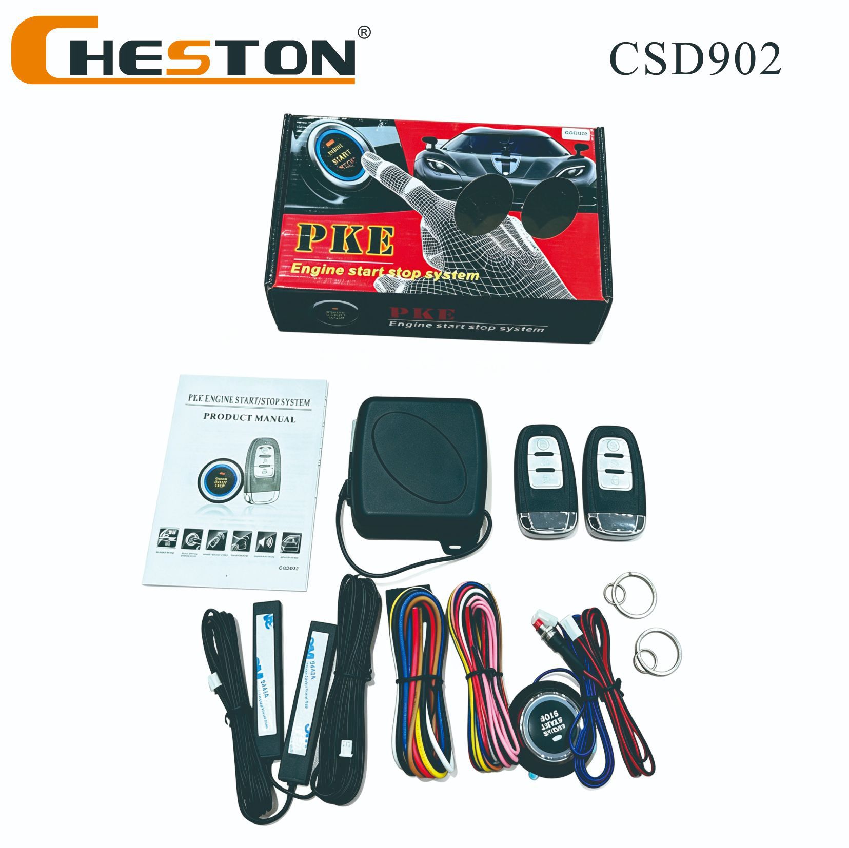 Cross-border 12V car remote control Bluetooth remote start, preheating, cooling, one-touch anti-theft alarm system, Bluetooth 5.0
