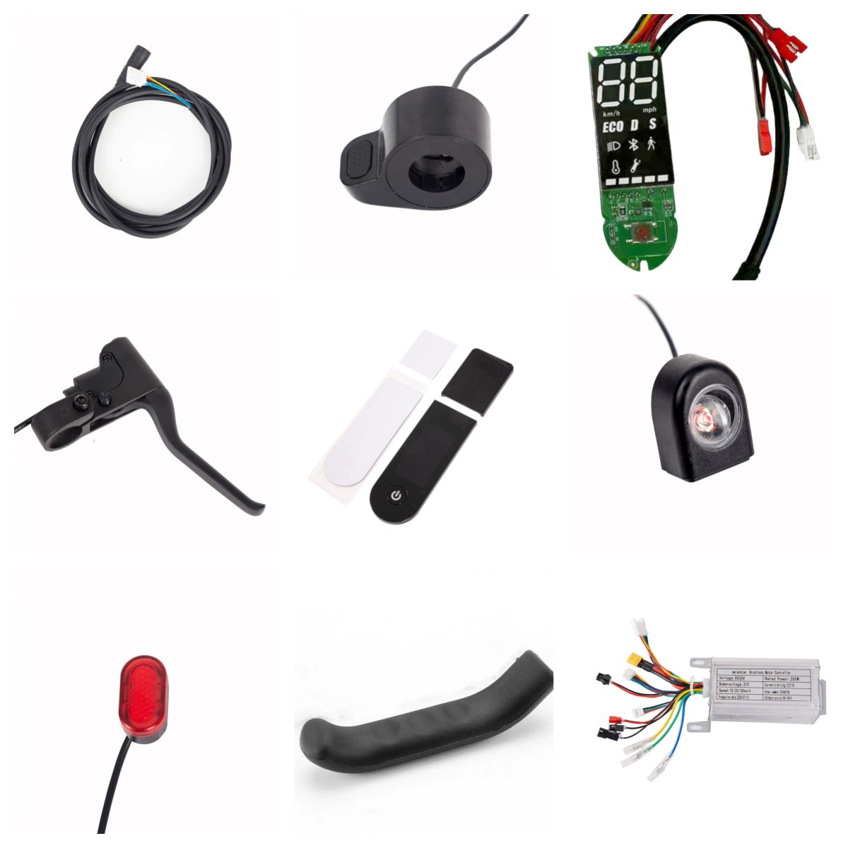Водонепроницаемые аксессуары для скутера, электрический контроллер 36V350W, Bluetooth, приложение, ускоритель, передняя лампа, задний фонарь, ручной тормоз, полный комплект