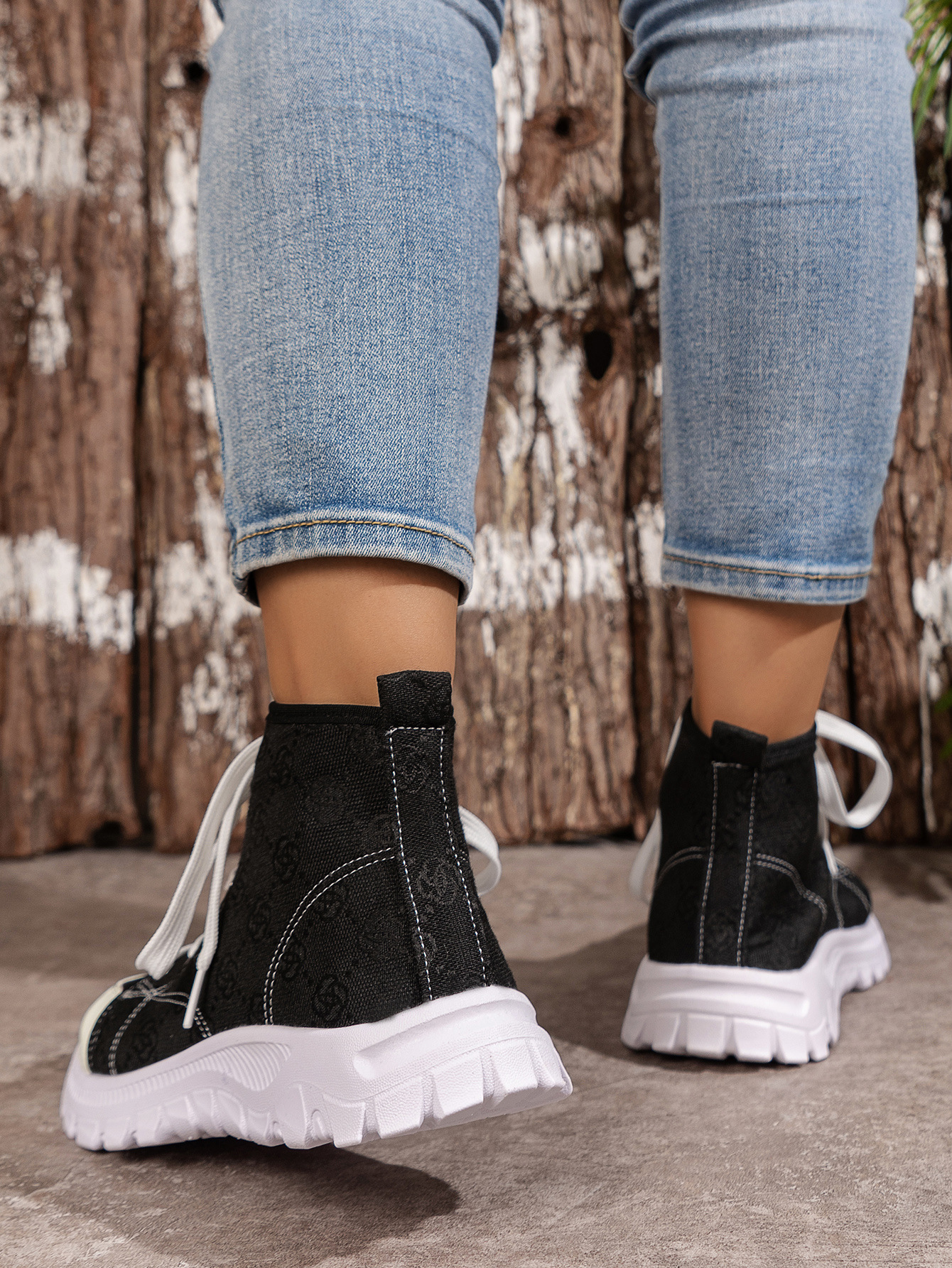 Women's High Top Canvas Sneakers Comfortable Casual Versatile_voghion.com