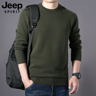 JEEPSPIRIT sweater autumn and winter men's crew neck pullover cotton bottoming sweater 315