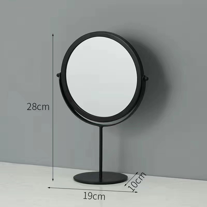 Espejo de maquillaje para el hogar de dormitorio al por mayor, espejo de maquillaje giratorio avanzado, espejo de almacenamiento de doble cara cuadrado