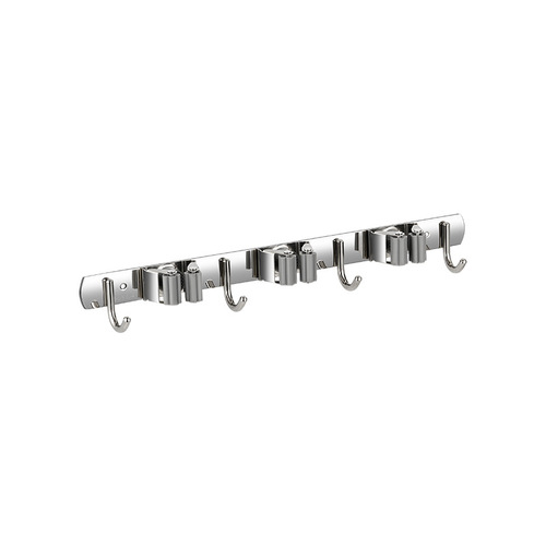 304 stainless steel mop holder without drilling multi-purpose mop hook bathroom broom storage clip manufacturer wholesale