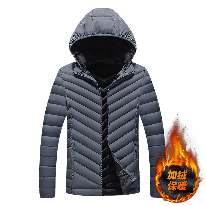 Cross-Border Hombres abajo abrigo de algodón acolchado de invierno de los hombres de lana forrada engrosada abrigo corto de moda cálida Comercio exterior directo de algodón acolchado chaqueta