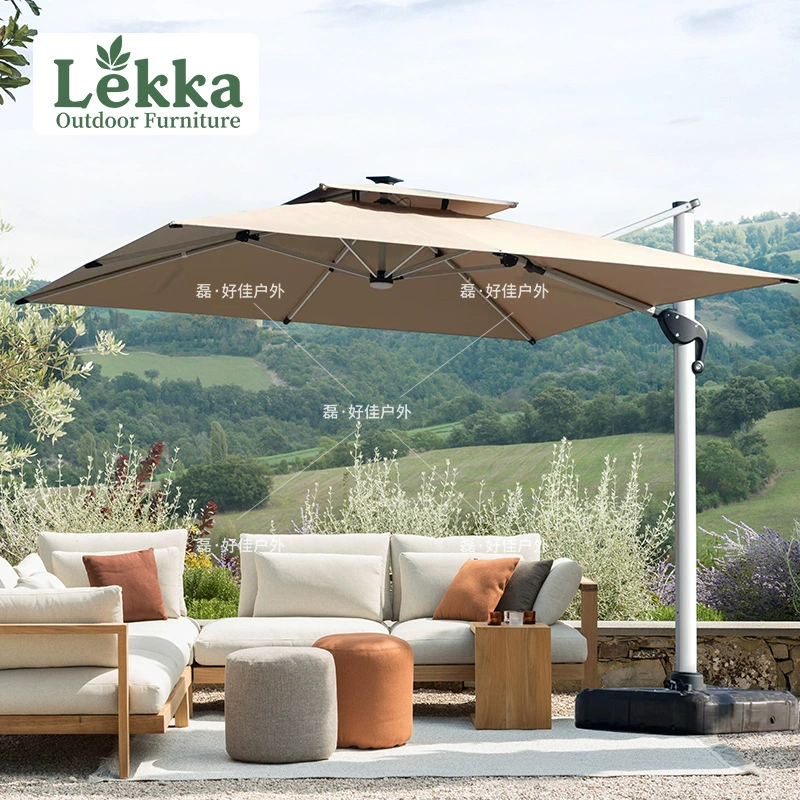 Уличные зонты, садовые зонты, коммерческие большие зонты для открытых пространств, садовые зонты-шезлонги на солнечных батареях с подсветкой, ветроустойчивые, в наличии от производителя