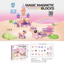 亚马逊跨境公主系列益智磁力积木益智拼搭动物百变造型磁力片