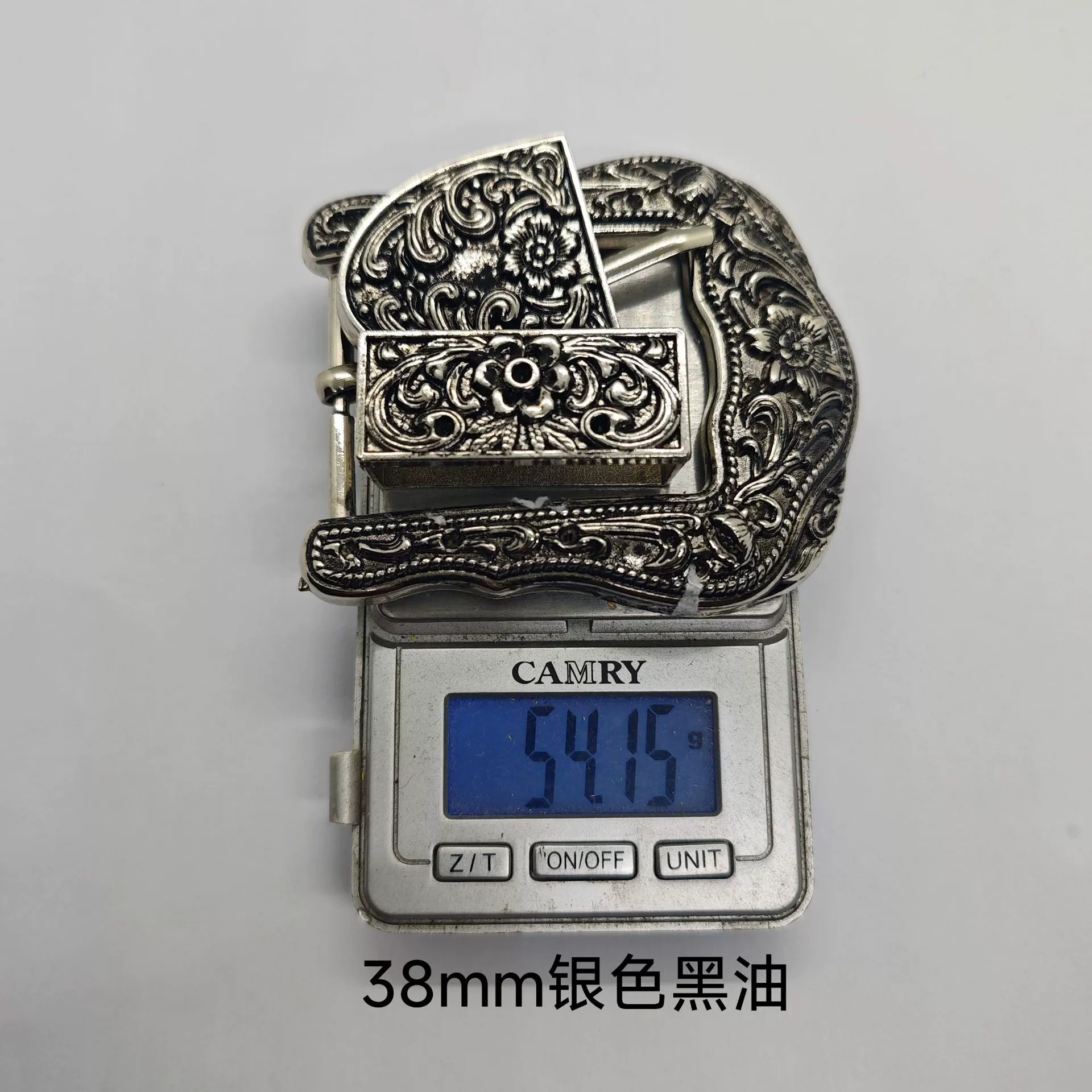 Ethnic retro metal belt, buckle, set, European style, 3 piece set