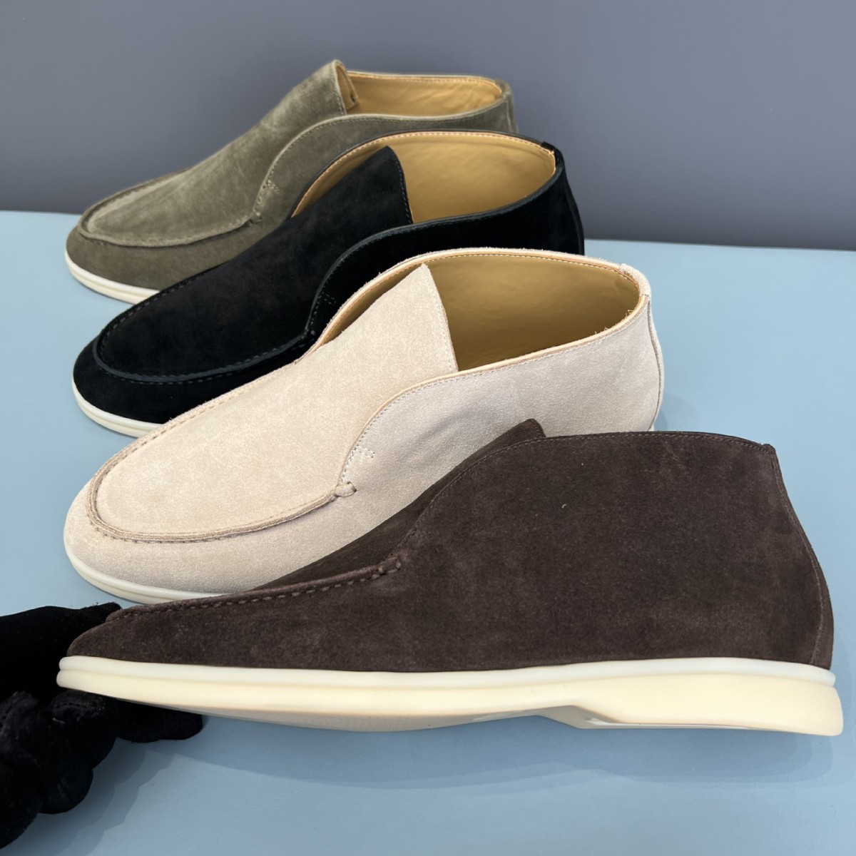 Mocasines Noyo Pianya Open Walk Zapatos casuales sin cordones de cuero genuino LP para hombre Noyo Pianya