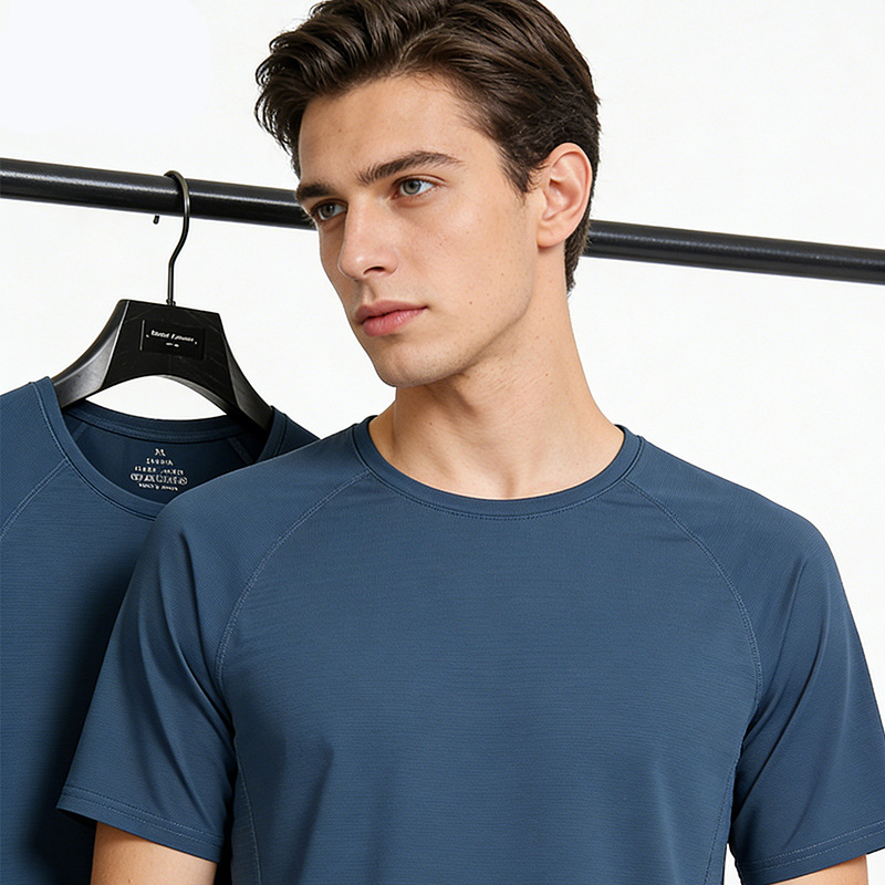 Summer quick dry travel sports silk T-shirt for gym