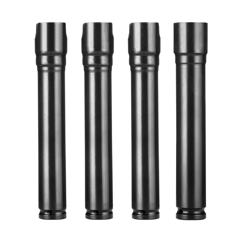 Un conjunto completo de 200 mm de engrosamiento llave eléctrica manguito de extensión abierto cañón de viento hexagonal manguito de extensión