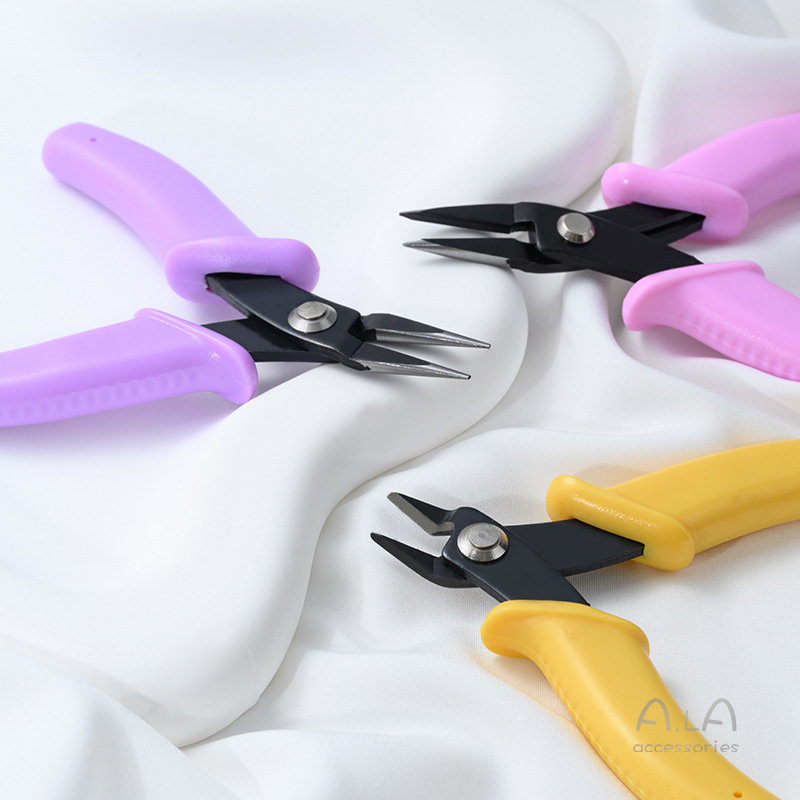 diy珠宝手工钳子套装串珠绕线圆嘴尖嘴钳斜口剪钳首饰品专用工具