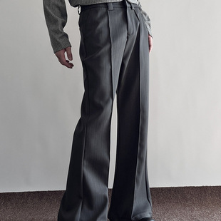 High-end Suit Trousers Men's and Women's Dape Flare Trousers Black Trousers Spring and Autumn Loose Slimming All-match Casual Trendy Pants