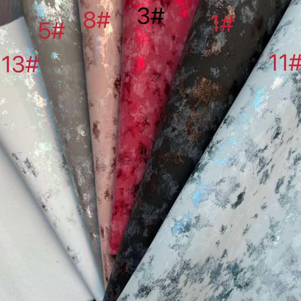 新款0.9MM烫金大理石纹PU人造革手袋箱包鞋材皮套面料