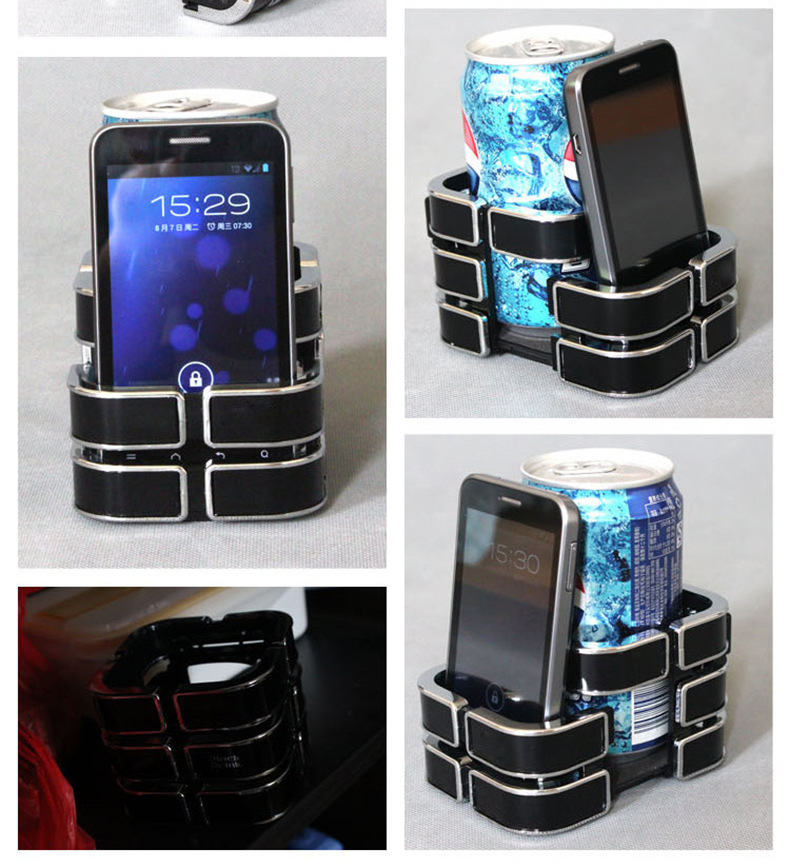 In-car drink holder, car cup holder, car phone holder, car electroplated storage rack, new Rubik's cube telescopic cup holder